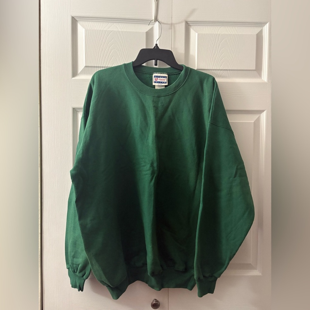 Hanes Ultimate Cotton Green Sweatshirt